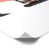 Rode graafmachine bouw kinderkamer decor poster (Hoek)