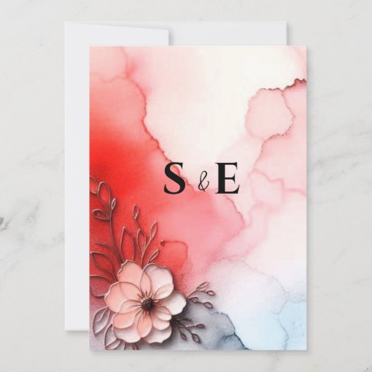 Rode Gradatie Romance Kaart (Achterkant)