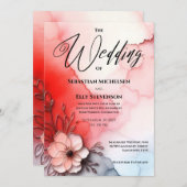 Rode Gradatie Romance Kaart (Voorkant / Achterkant)