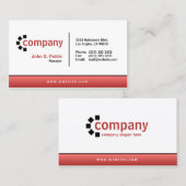 Rode Gradient Bottom Eenvoudige Moderne Profession Visitekaartje (Voorkant / Achterkant)