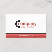 Rode Gradient Bottom Eenvoudige Moderne Profession Visitekaartje (Achterkant)