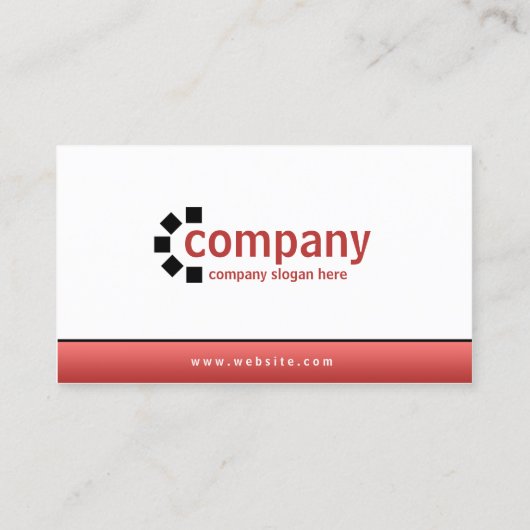 Rode Gradient Bottom Eenvoudige Moderne Profession Visitekaartje (Achterkant)