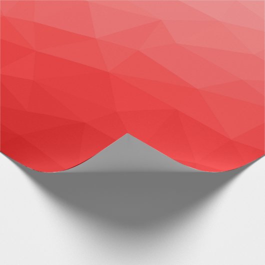 Rode gradiënt geometrisch maaspatroon cadeaupapier (Hoek)