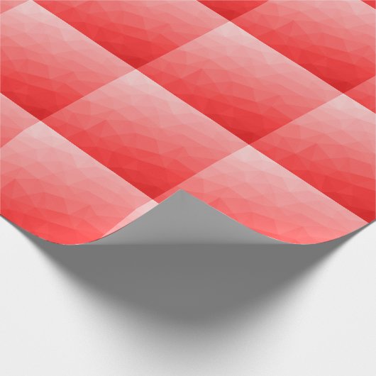 Rode gradiënt geometrisch maaspatroon cadeaupapier (Hoek)