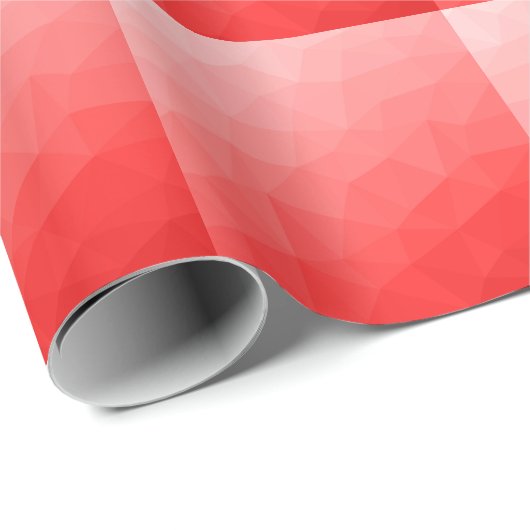 Rode gradiënt geometrisch maaspatroon cadeaupapier (Rol Hoek)