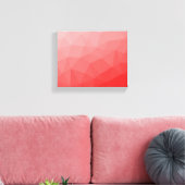 Rode gradiënt geometrisch maaspatroon canvas afdruk (Insitu (Woonkamer))