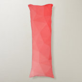 Rode gradiënt geometrisch maaspatroon lichaamskussen (Voorkant Verticaal)