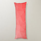 Rode gradiënt geometrisch maaspatroon lichaamskussen (Achterkant (Verticaal))