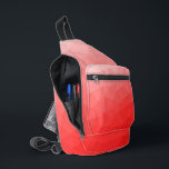 Rode gradiënt geometrisch maaspatroon sling bag<br><div class="desc">Rode gradiënt geometrisch mesh patroon Gedrukte zak. Cool mode accessoire tas voor iedereen. Rode driehoek geometrische mesh met licht tot donker oranje ombre gradiënt ontwerp.</div>