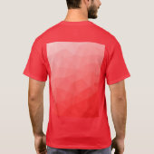 Rode gradiënt geometrisch maaspatroon t-shirt (Achterkant)