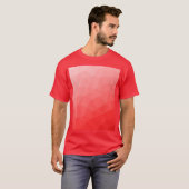 Rode gradiënt geometrisch maaspatroon t-shirt (Voorkant volledig)