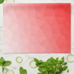 Rode gradiënt geometrisch maaspatroon theedoek<br><div class="desc">Rood geometrisch verloopmaaspatroon. Driehoekgeometrische maas met licht donkerrood ombre gradiënt. patroon,  ombre,  mesh,  driehoeken,  geometrie,  geometrie,  gradiënt,  cool,  driehoek,  helder,  rood</div>