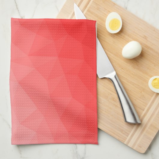 Rode gradiënt geometrisch maaspatroon theedoek (Quarter Fold)
