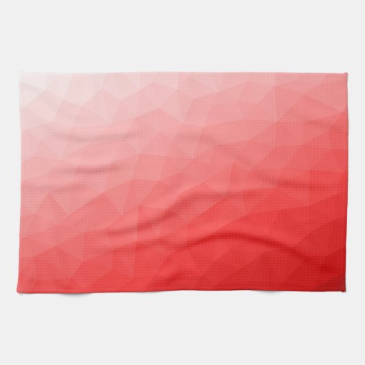 Rode gradiënt geometrisch maaspatroon theedoek (Horizontaal)