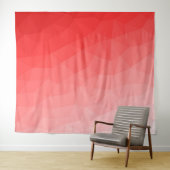 Rode gradiënt geometrisch maaspatroon wandkleed (In Situ (horizontaal))