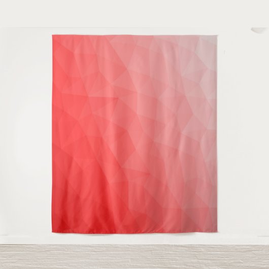 Rode gradiënt geometrisch maaspatroon wandkleed (Voorkant)