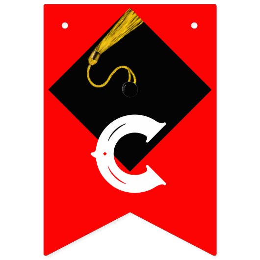 Rode Graduation Party Congrats Decoration Vlaggetjes (Tweede vlag)