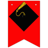 Rode Graduation Party Congrats Decoration Vlaggetjes (Eerste vlag)