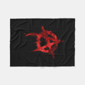 Rode graffiti Anarchy-symbool Fleece Deken (Voorkant (Horizontaal))