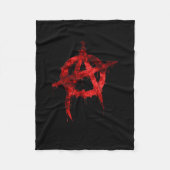 Rode graffiti Anarchy-symbool Fleece Deken (Voorkant)