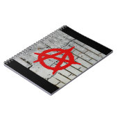 Rode graffiti Anarchy-symbool Notitieboek (Linkerzijde)