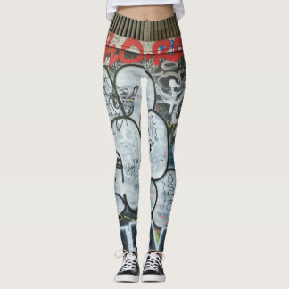 Rode graffiti leggings
