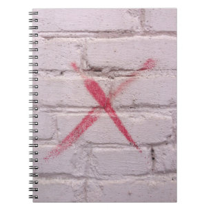 Rode graffiti notitieboek