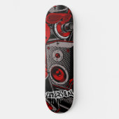 Rode graffiti-skateboard | Rood skateboard (Voorkant)