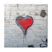 Rode graffiti tegeltje (Voorkant)