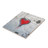 Rode graffiti tegeltje (Zijkant)