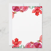 Rode granaatappel bruiloft kaart (Achterkant)