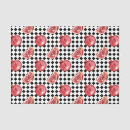 Rode Granaatappel (Ontwerp 8 Rood Serie) Tissuepapier