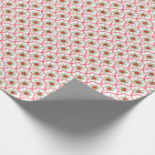 Rode Grandmillennial Kerst Wrapping Papier (Hoek)