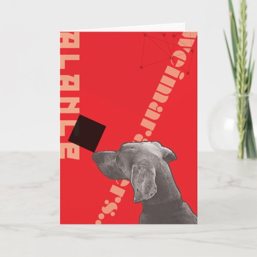 RODE GRAPHIC WEIM BLANK WENSKAART MET ENVELOP KAART (Voorkant)