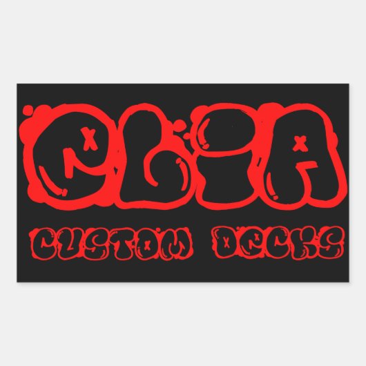 Rode graphiti logo sticker (Voorkant)