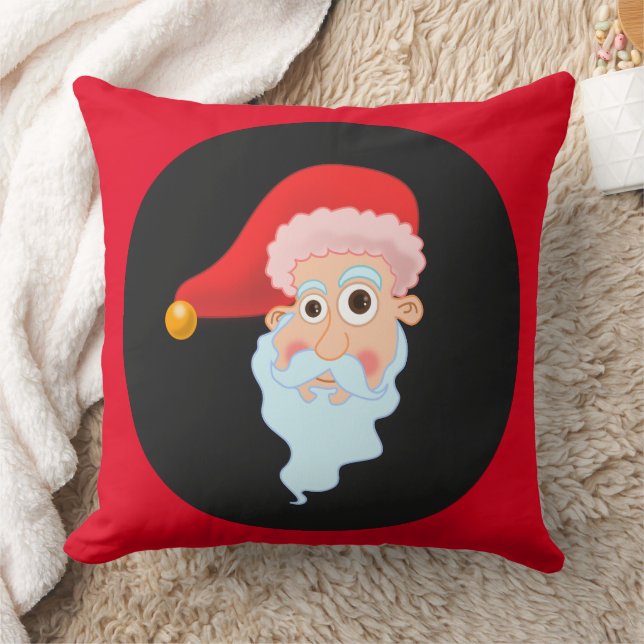 rode grappige KERST KLAAS kussensloop Kussen (Deken)