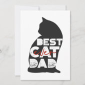 Rode Grappige Vaderdag Beste Kattenpapa Ooit Feestdagenkaart (Voorkant)