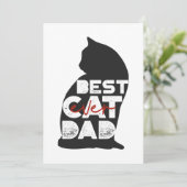 Rode Grappige Vaderdag Beste Kattenpapa Ooit Feestdagenkaart (Staand voorkant)