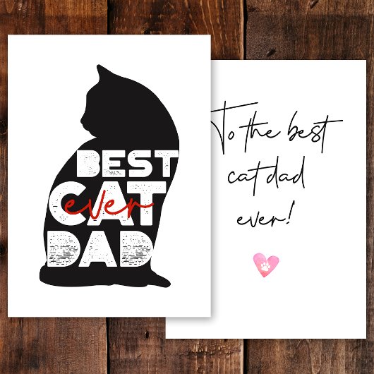 Rode Grappige Vaderdag Beste Kattenpapa Ooit Feestdagenkaart
