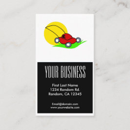 Rode grasmaaier aanpasbare visitekaartjes