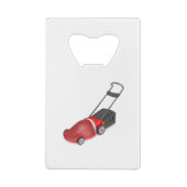 Rode grasmaaier creditkaart flessenopener (Achterkant)