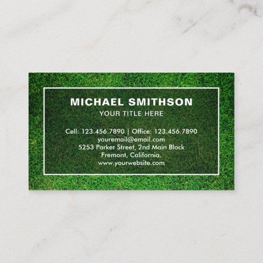 Rode grasmaaier Tuinieren Service Grass Snijden Visitekaartje (Achterkant)