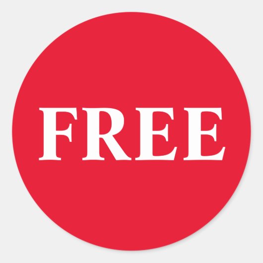 Rode Gratis Product Merchandise Sticker (Voorkant)