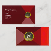 RODE GRAY GEMSTONE MONOGRAM Abstracte geometrisch Visitekaartje (Voorkant / Achterkant)