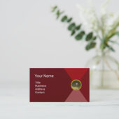 RODE GRAY GEMSTONE MONOGRAM Abstracte geometrisch Visitekaartje (Staand voorkant)