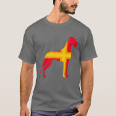 rode Great Dane T-shirt (Voorkant)