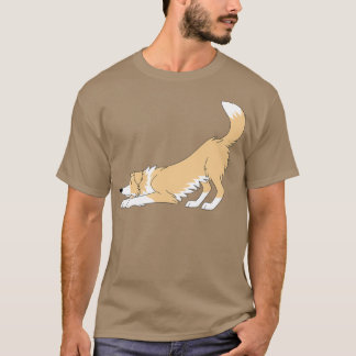 Rode Grens Collie Yoga T-shirt