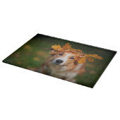 Rode Grenskolonie met een land in de herfst Snijplank (Hoek)