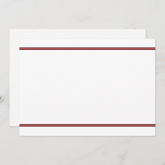 Rode Grensuitnodiging Kaart (Voorkant / Achterkant)