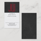 Rode grijs witte professionele eenvoudige moderne  visitekaartje (Voorkant / Achterkant)